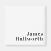 Stijlvolle bewerkbare moderne retro-tekst | Grey Magneet (Voorkant)