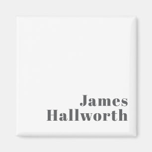 Stijlvolle bewerkbare moderne retro-tekst   Grey Magneet