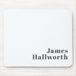 Stijlvolle bewerkbare moderne retro-tekst   Grey Muismat