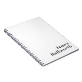 Stijlvolle bewerkbare moderne retro-tekst | Grey Notitieboek (Rechterzijde)
