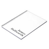 Stijlvolle bewerkbare moderne retro-tekst | Grey Notitieboek (Linkerzijde)