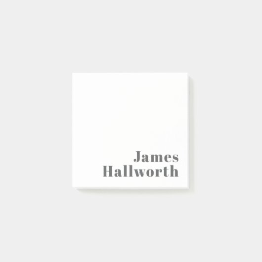 Stijlvolle bewerkbare moderne retro-tekst | Grey Post-it® Notes (Voorkant)