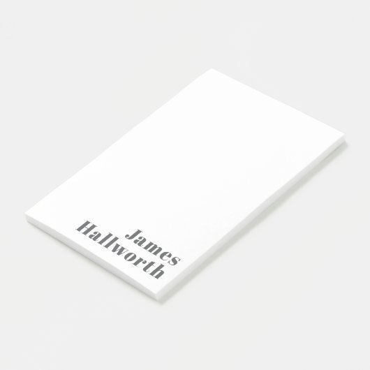 Stijlvolle bewerkbare moderne retro-tekst | Grey Post-it® Notes (Schuin)