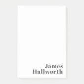 Stijlvolle bewerkbare moderne retro-tekst | Grey Post-it® Notes (Voorkant)