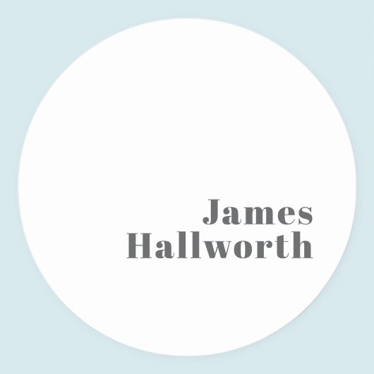 Stijlvolle bewerkbare moderne retro-tekst | Grey Ronde Sticker