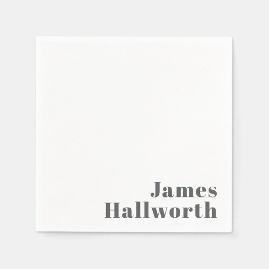 Stijlvolle bewerkbare moderne retro-tekst | Grey Servet (Voorkant)