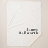 Stijlvolle bewerkbare moderne retro-tekst | Grey Sherpa Deken (Voorkant)