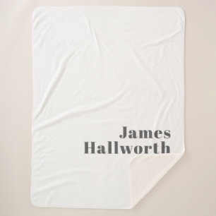 Stijlvolle bewerkbare moderne retro-tekst   Grey Sherpa Deken