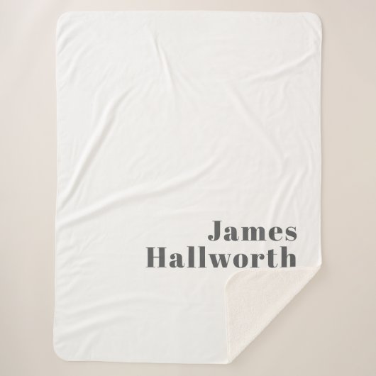 Stijlvolle bewerkbare moderne retro-tekst | Grey Sherpa Deken (Voorkant)