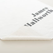 Stijlvolle bewerkbare moderne retro-tekst | Grey Sherpa Deken (3/4)