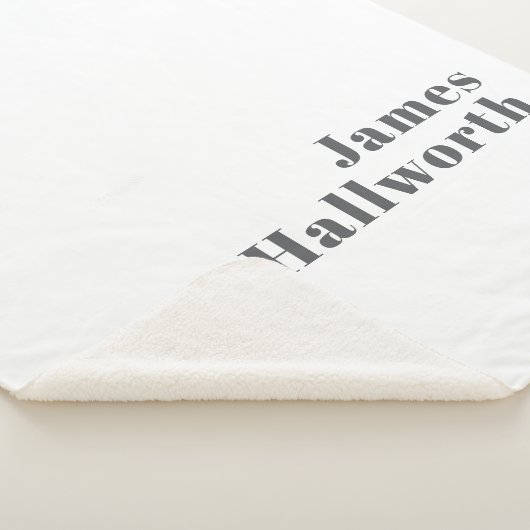 Stijlvolle bewerkbare moderne retro-tekst | Grey Sherpa Deken (3/4)