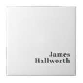 Stijlvolle bewerkbare moderne retro-tekst | Grey Tegeltje (Voorkant)