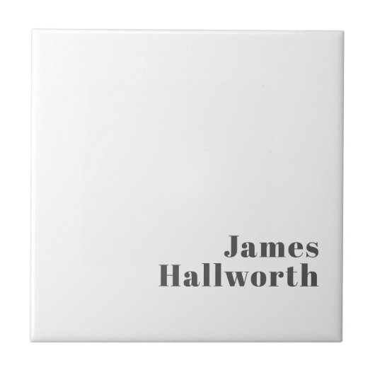 Stijlvolle bewerkbare moderne retro-tekst | Grey Tegeltje (Voorkant)