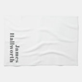 Stijlvolle bewerkbare moderne retro-tekst | Grey Theedoek (Horizontaal)