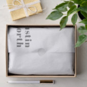 Stijlvolle bewerkbare moderne retro-tekst | Grey Tissuepapier (Geschenk)