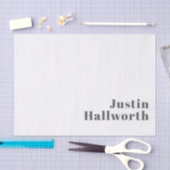 Stijlvolle bewerkbare moderne retro-tekst | Grey Tissuepapier (Craft)