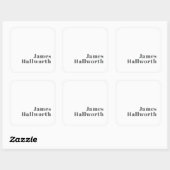 Stijlvolle bewerkbare moderne retro-tekst | Grey Vierkante Sticker (Vel)