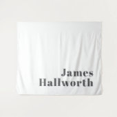 Stijlvolle bewerkbare moderne retro-tekst | Grey Wandkleed (Voorkant (horizontaal))