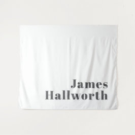 Stijlvolle bewerkbare moderne retro-tekst | Grey Wandkleed