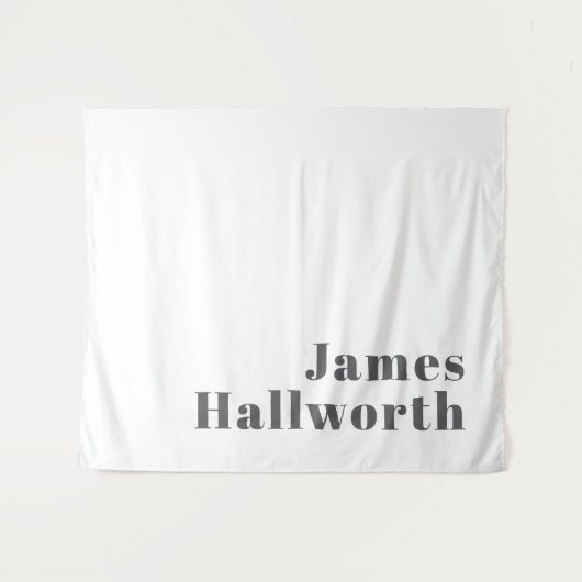 Stijlvolle bewerkbare moderne retro-tekst | Grey Wandkleed (Voorkant (horizontaal))