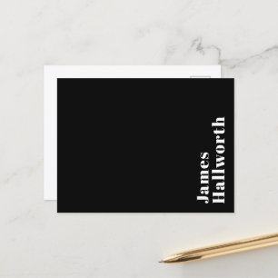 Stijlvolle bewerkbare moderne retronaam (of andere briefkaart