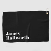 Stijlvolle bewerkbare moderne retronaam (of andere golfhanddoek (Horizontaal)