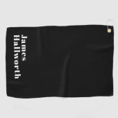 Stijlvolle bewerkbare moderne retronaam (of andere golfhanddoek (Horizontaal)