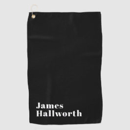 Stijlvolle bewerkbare moderne retronaam (of andere golfhanddoek