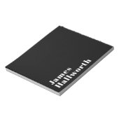 Stijlvolle bewerkbare moderne retronaam (of andere notitieblok (Linkerzijde)