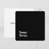 Stijlvolle bewerkbare moderne retronaam (of andere notitiekaartje (Voorkant / Achterkant)