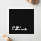 Stijlvolle bewerkbare moderne retronaam (of andere notitiekaartje (Voorkant / Achterkant in situ)