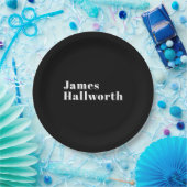 Stijlvolle bewerkbare moderne retronaam (of andere papieren bordje (Feest)