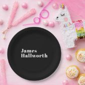 Stijlvolle bewerkbare moderne retronaam (of andere papieren bordje (Feest)