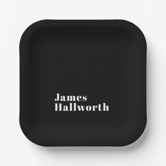 Stijlvolle bewerkbare moderne retronaam (of andere papieren bordje (Voorkant)