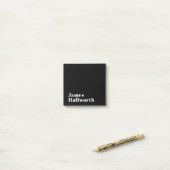 Stijlvolle bewerkbare moderne retronaam (of andere post-it® notes (Op bureau)