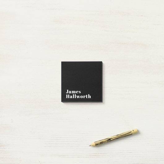 Stijlvolle bewerkbare moderne retronaam (of andere post-it® notes (Op bureau)