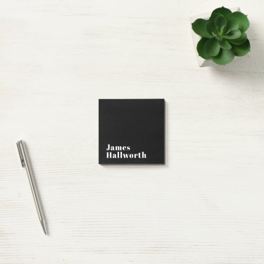 Stijlvolle bewerkbare moderne retronaam (of andere post-it® notes (Kantoor)