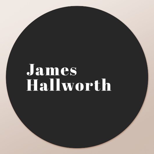 Stijlvolle bewerkbare moderne retronaam (of andere ronde sticker