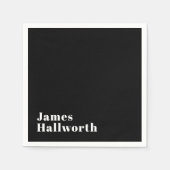 Stijlvolle bewerkbare moderne retronaam (of andere servet (Voorkant)