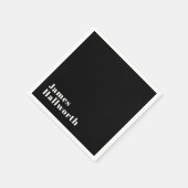 Stijlvolle bewerkbare moderne retronaam (of andere servet (Hoek)