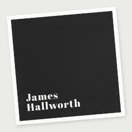 Stijlvolle bewerkbare moderne retronaam (of andere servet