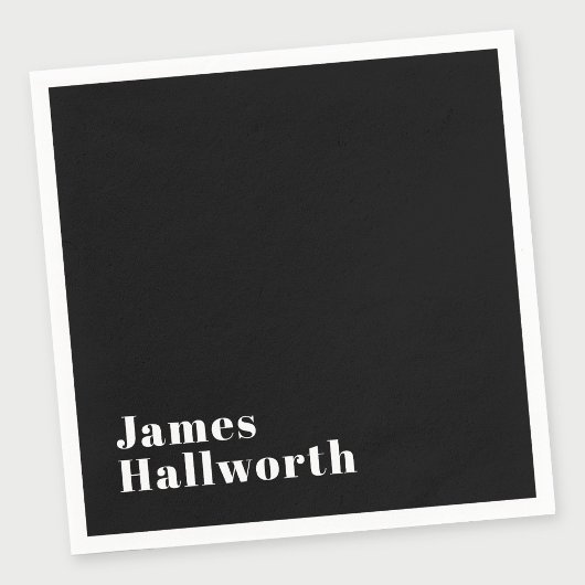 Stijlvolle bewerkbare moderne retronaam (of andere servet