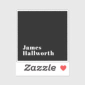 Stijlvolle bewerkbare moderne retronaam (of andere sticker (Vel)