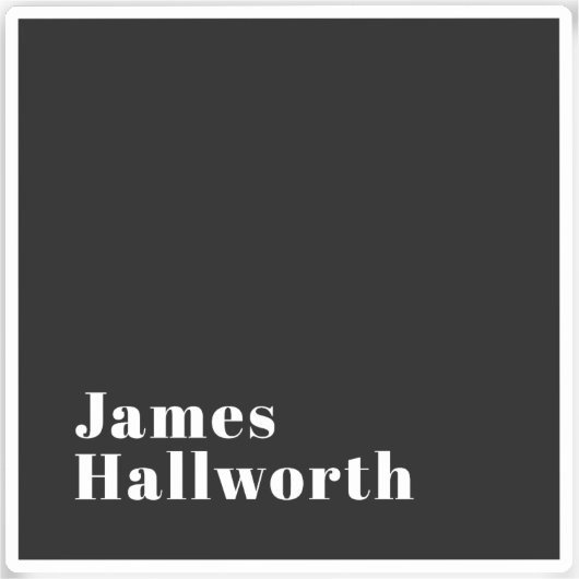 Stijlvolle bewerkbare moderne retronaam (of andere sticker (Voorkant)