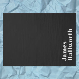 Stijlvolle bewerkbare moderne retronaam (of andere tissuepapier