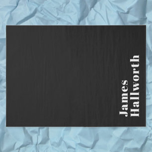 Stijlvolle bewerkbare moderne retronaam (of andere tissuepapier