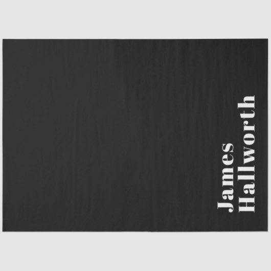 Stijlvolle bewerkbare moderne retronaam (of andere tissuepapier (Voorkant)