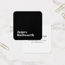 Stijlvolle bewerkbare moderne retronaam (of andere vierkante visitekaartjes