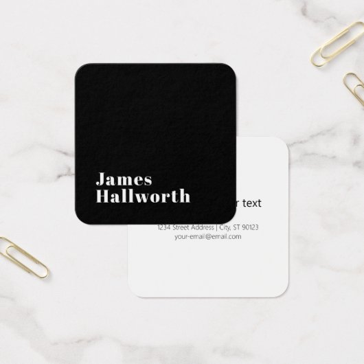 Stijlvolle bewerkbare moderne retronaam (of andere vierkante visitekaartjes (Kantoor)