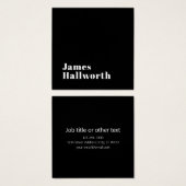 Stijlvolle bewerkbare moderne retronaam (of andere vierkante visitekaartjes (Voorkant /achterkant)